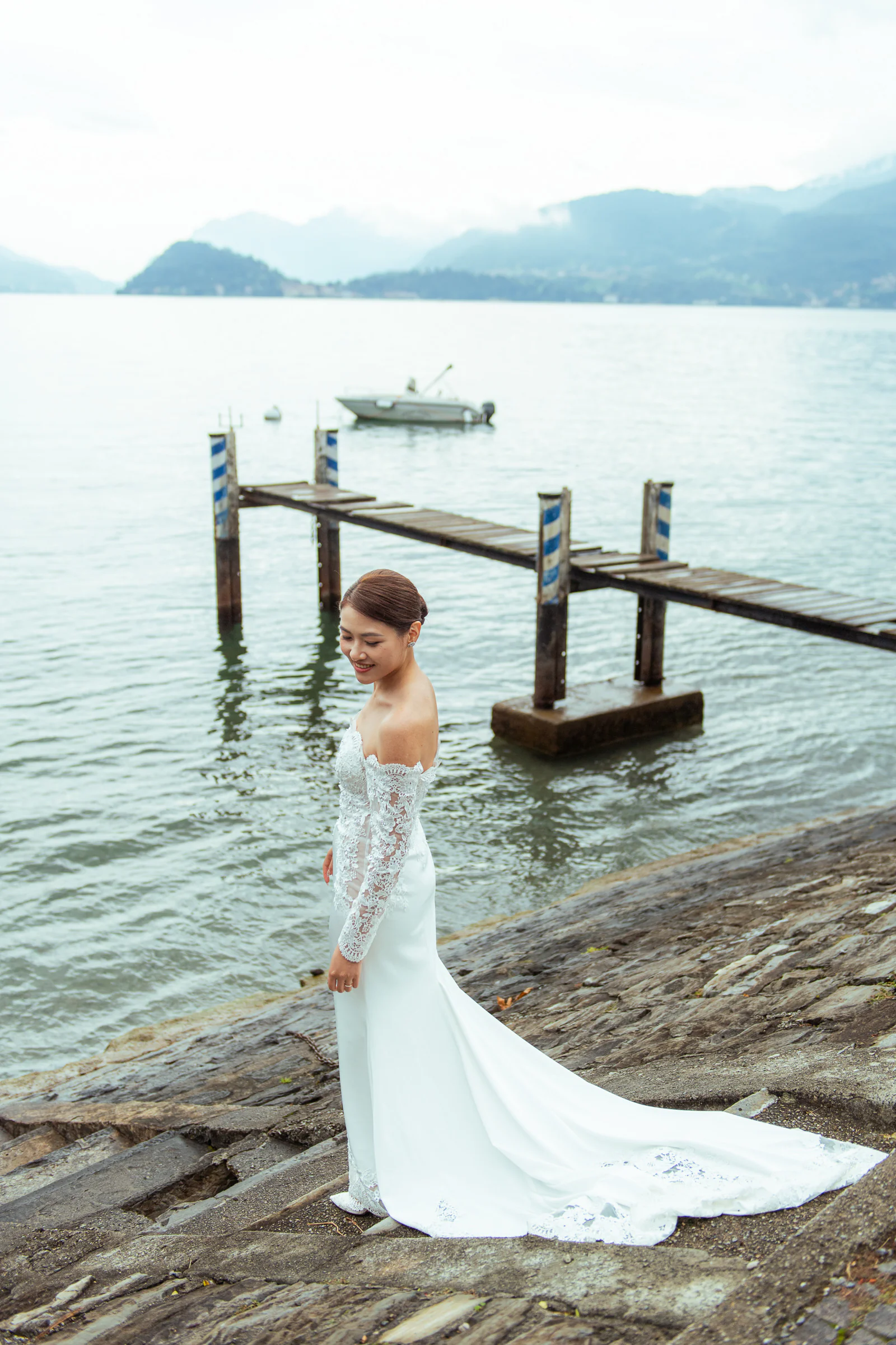 Jane and Lucas during their Lake Como elopement and Menaggio portraits, photograph 53