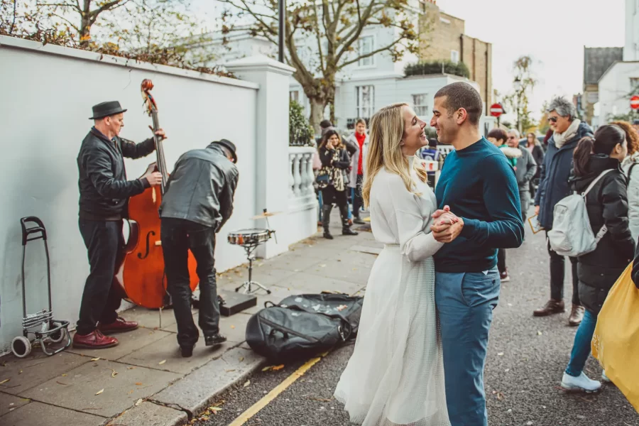 Pre-wedding photography in Notting Hill and Portobello Road