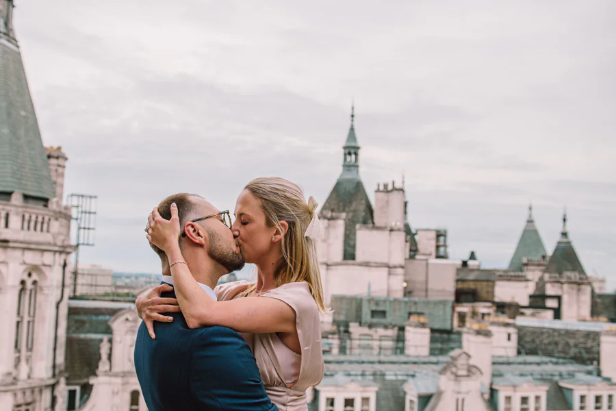 London portrait from Colleen and Jonathan’s Corinthia Hotel London wedding