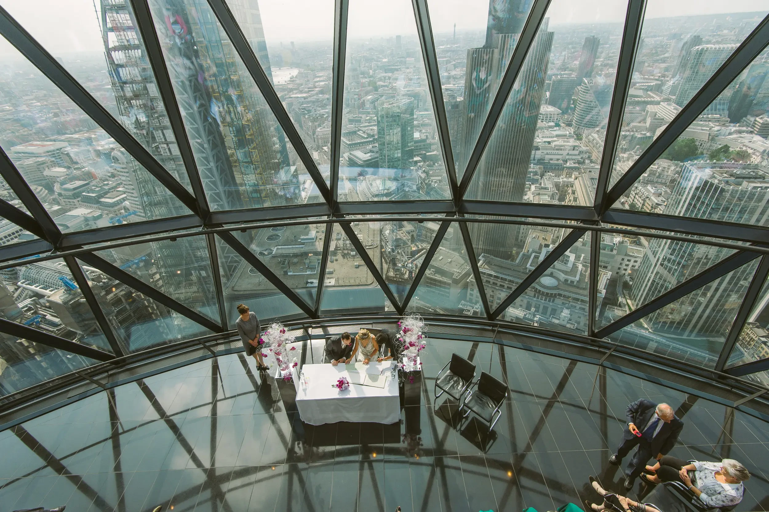 Stephanie and Greg’s wedding at The Gherkin