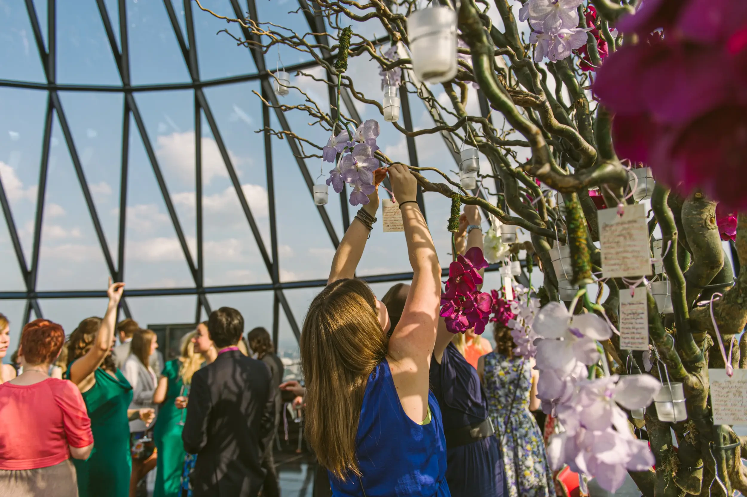 London portrait from Stephanie and Greg’s wedding at The Gherkin