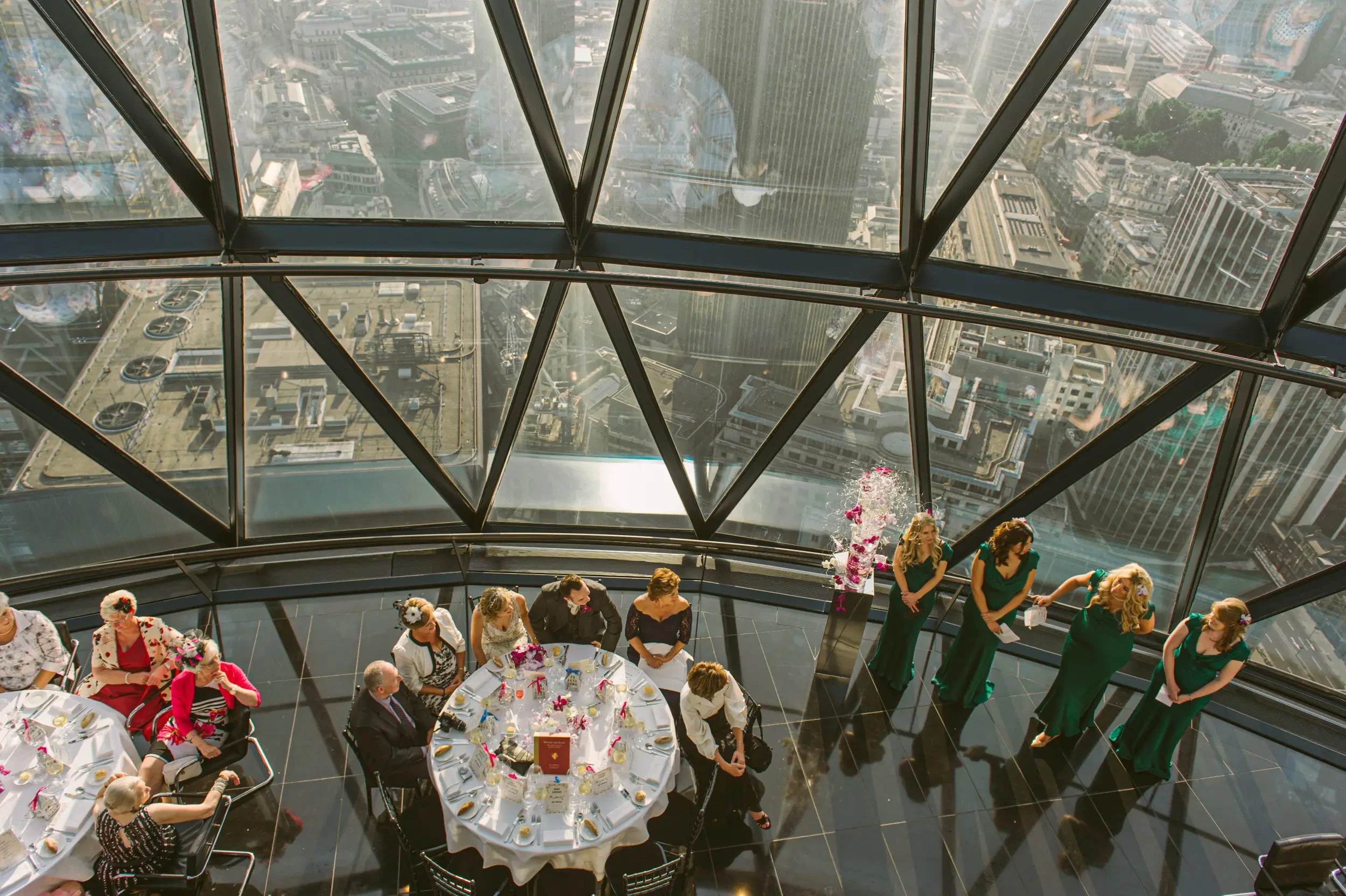 London portrait from Stephanie and Greg’s wedding at The Gherkin