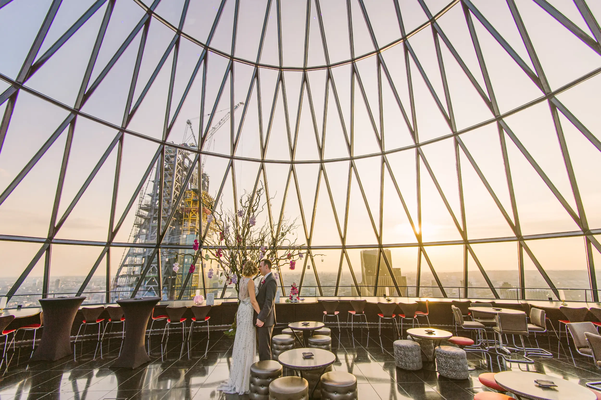 Stephanie and Greg’s wedding at The Gherkin