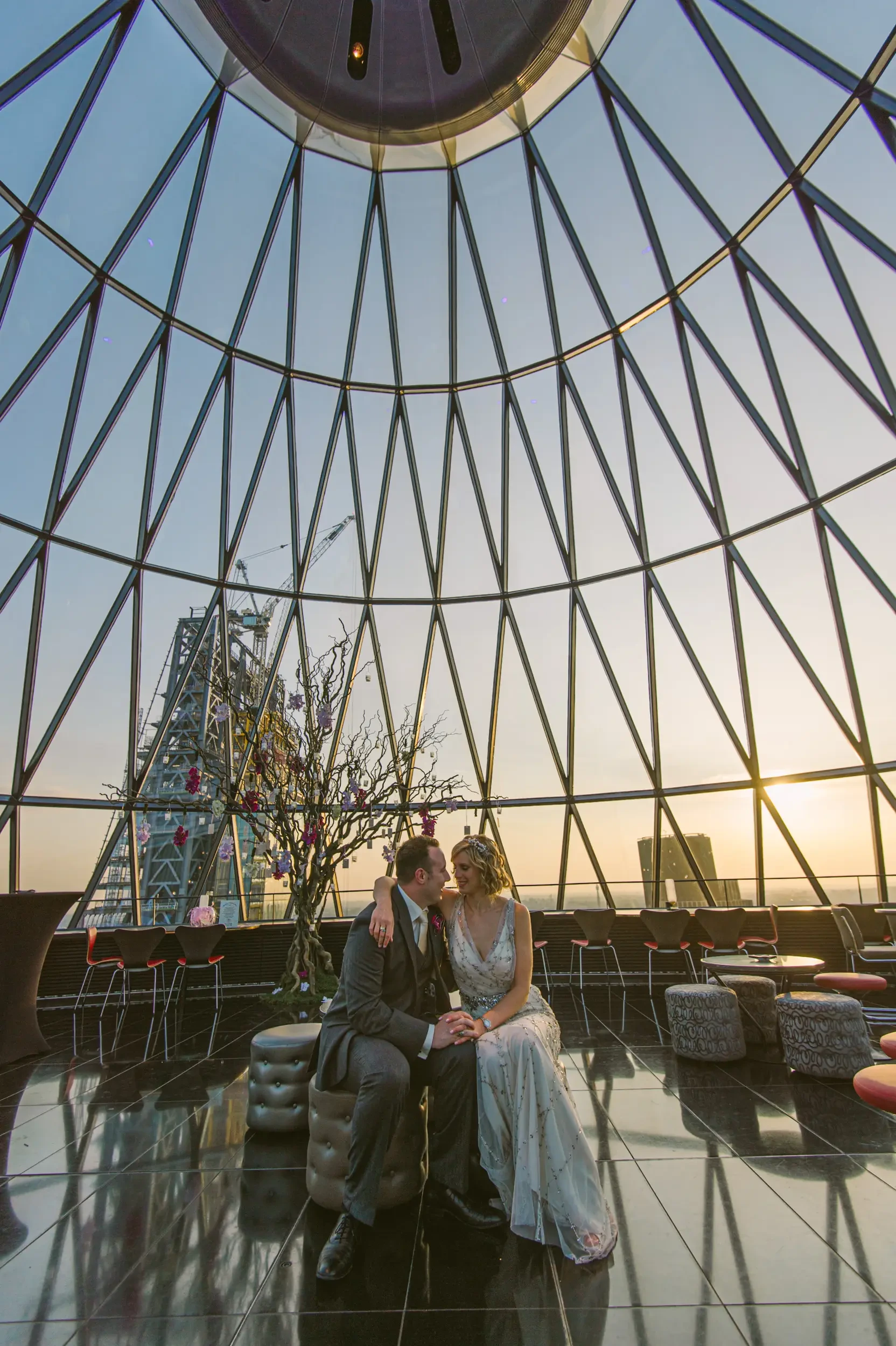 Stephanie and Greg’s wedding at The Gherkin