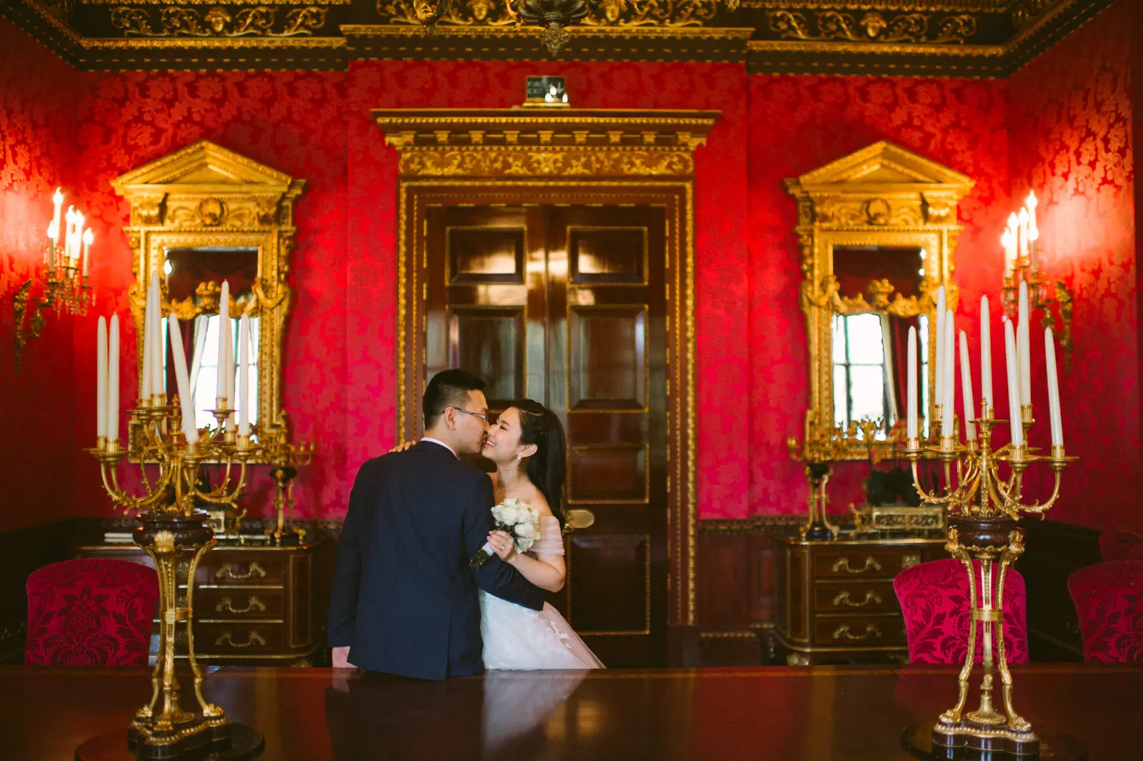 Elegant pre-wedding portrait inside The Ritz London