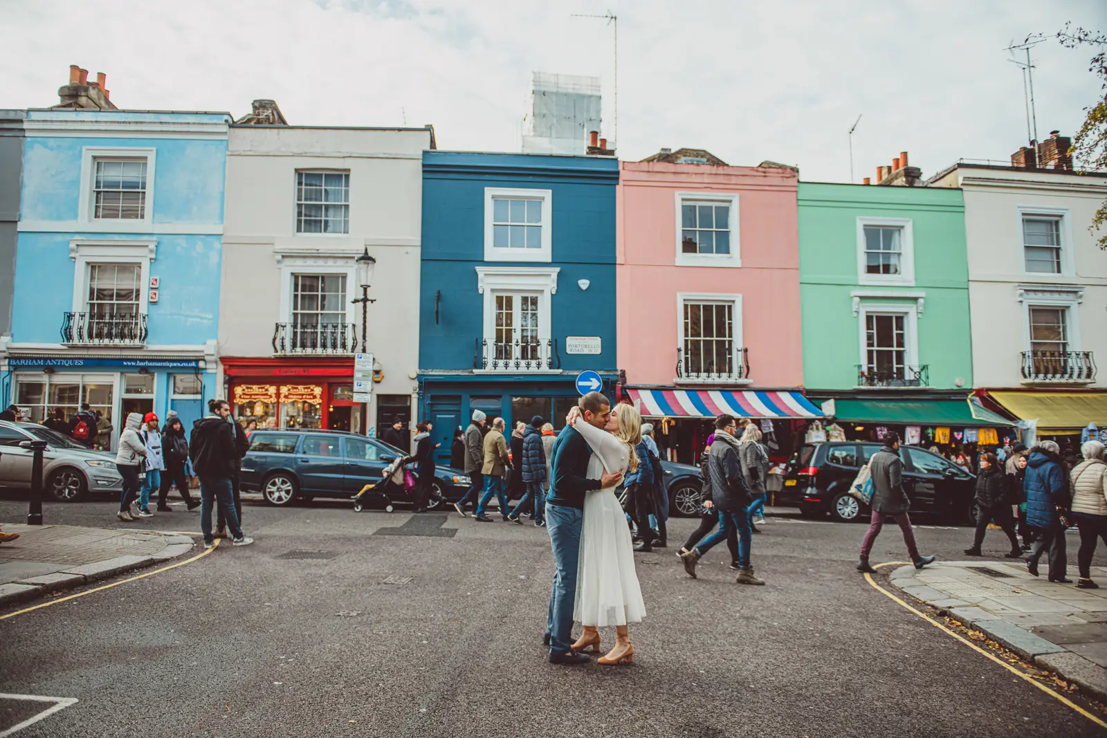 Natural couple portrait during a London wedding day