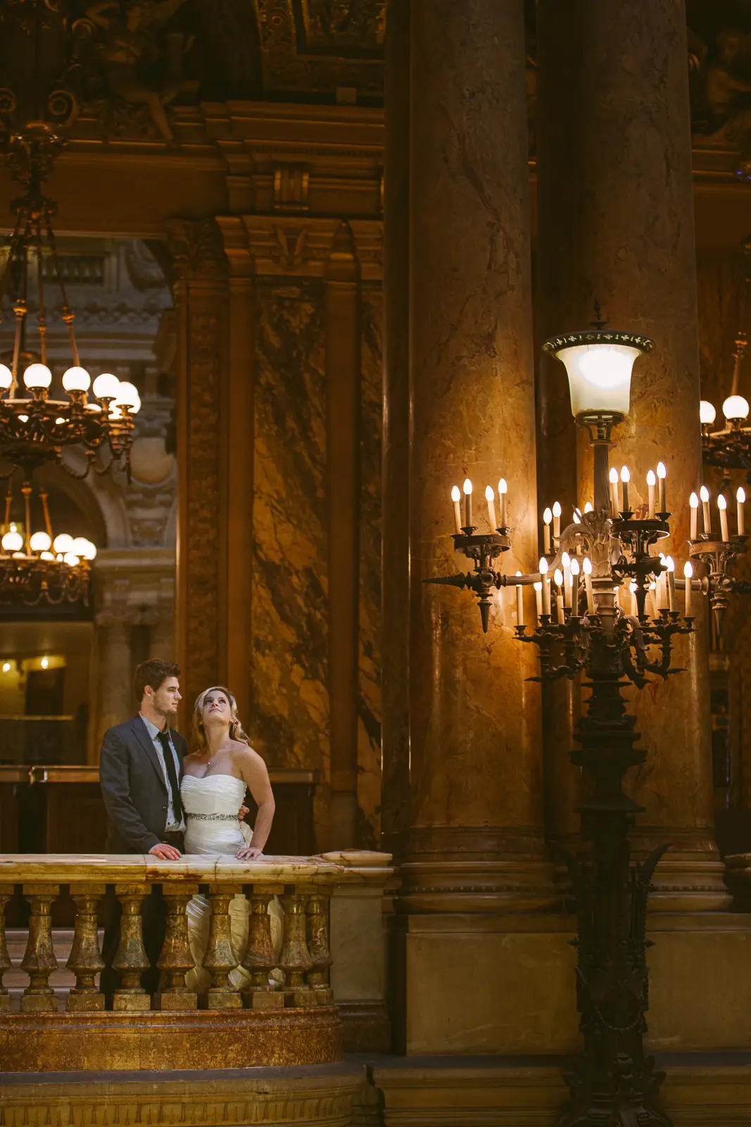 Natural portrait of Tabitha and Nathan during their Paris Opera session