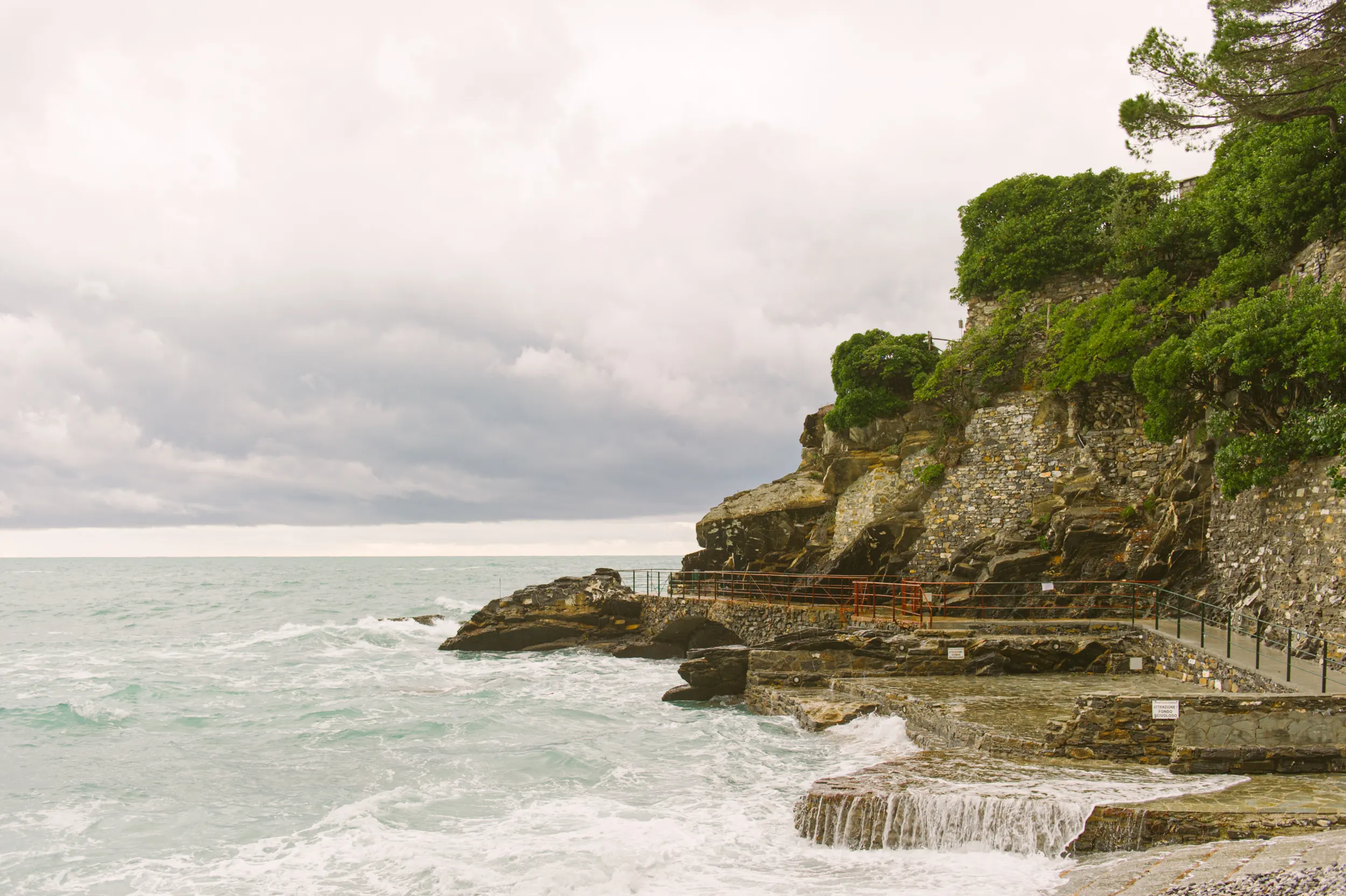 Rocky Ligurian coastline near the Portofino wedding region