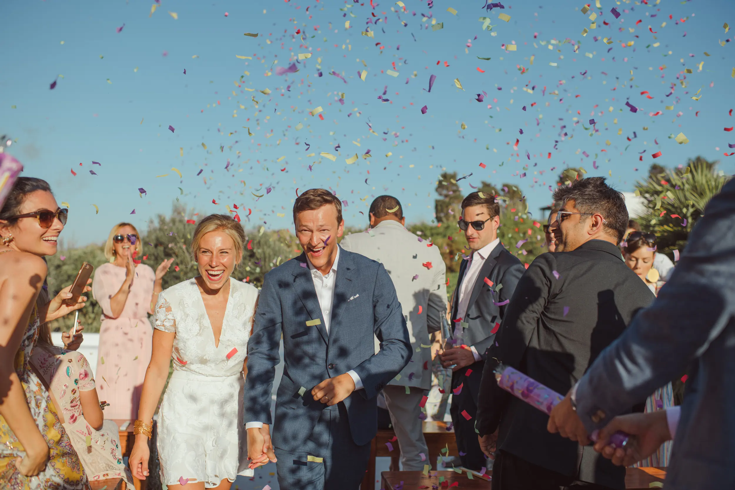 Sicily destination wedding ceremony photographed on Salina