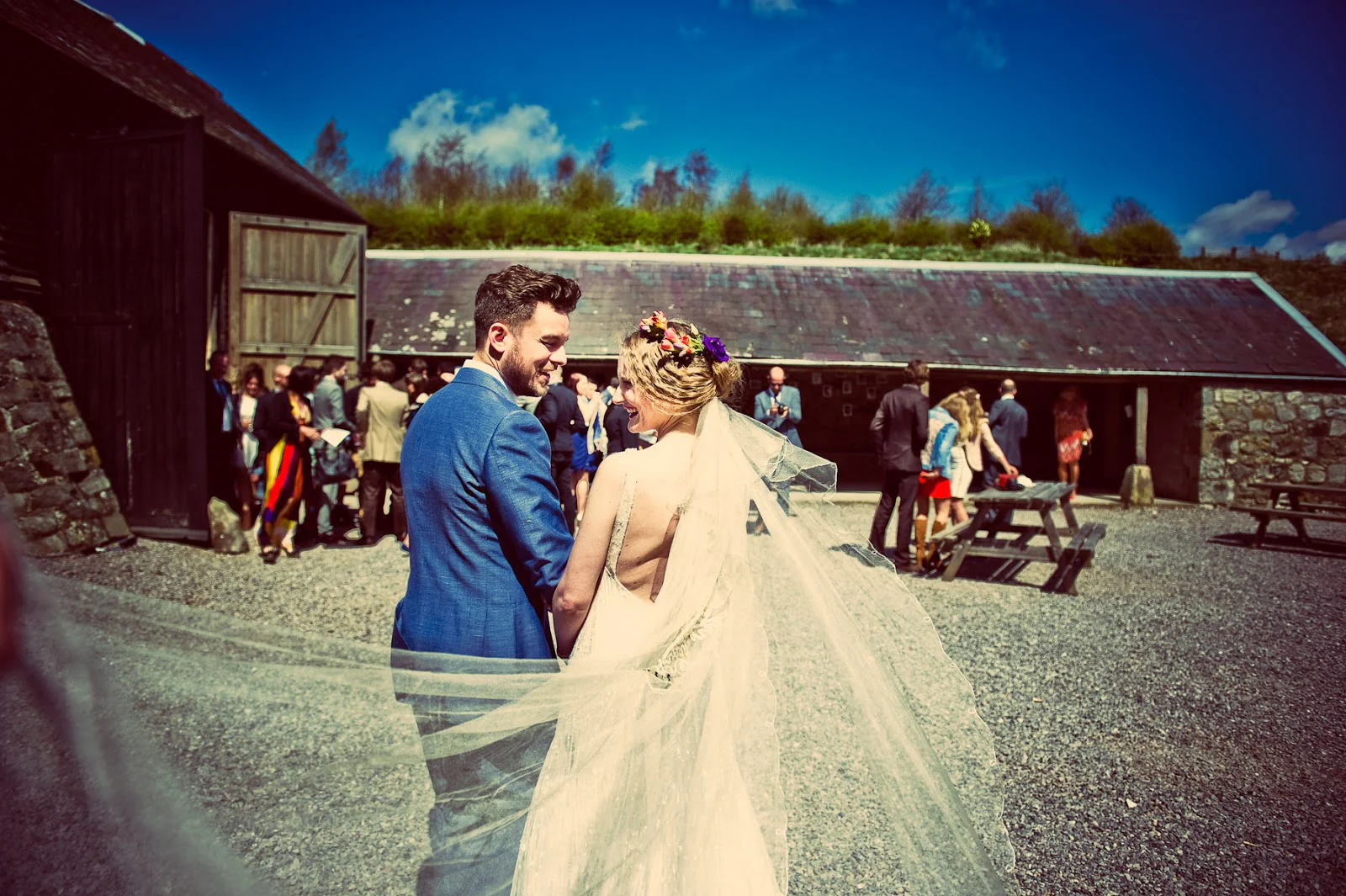 Real barn wedding in Wiltshire, photograph 38 by Janis Ratnieks