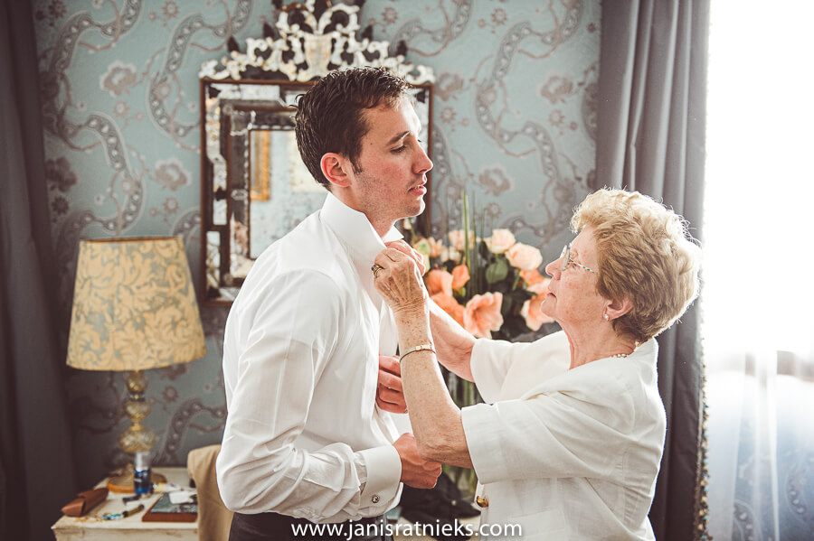 groom getting ready