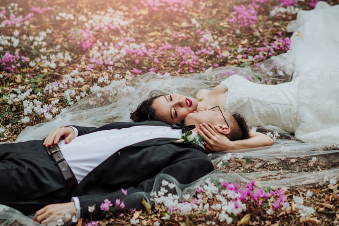 Forest wedding in France