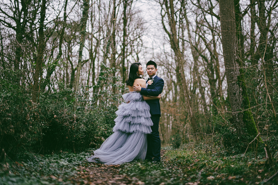 Overseas winter elopement in France