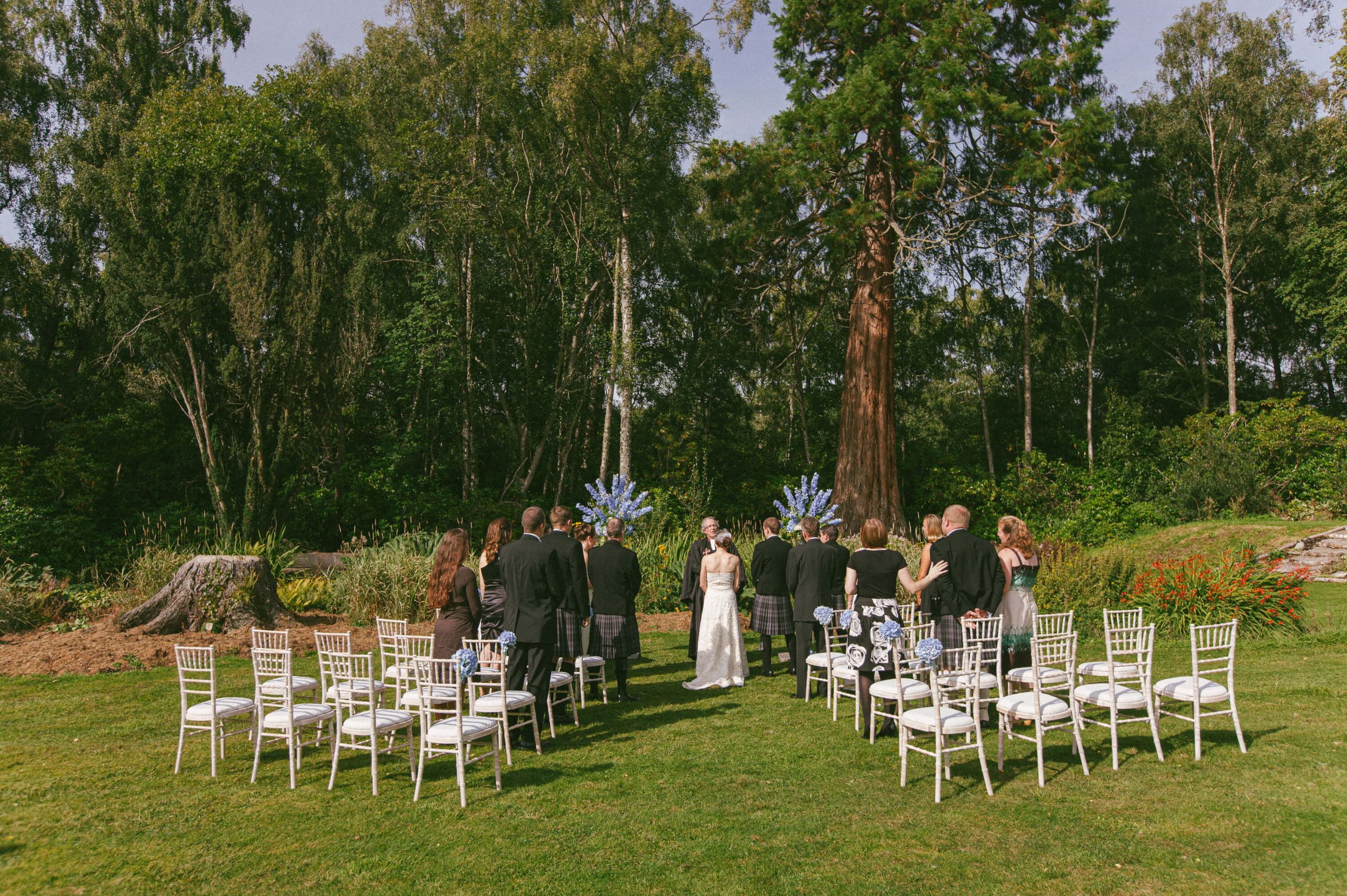Scotland wedding garden ceremony