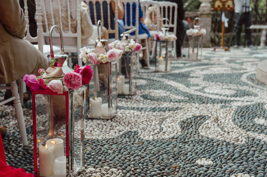 wedding in Villa Durazzo decorations