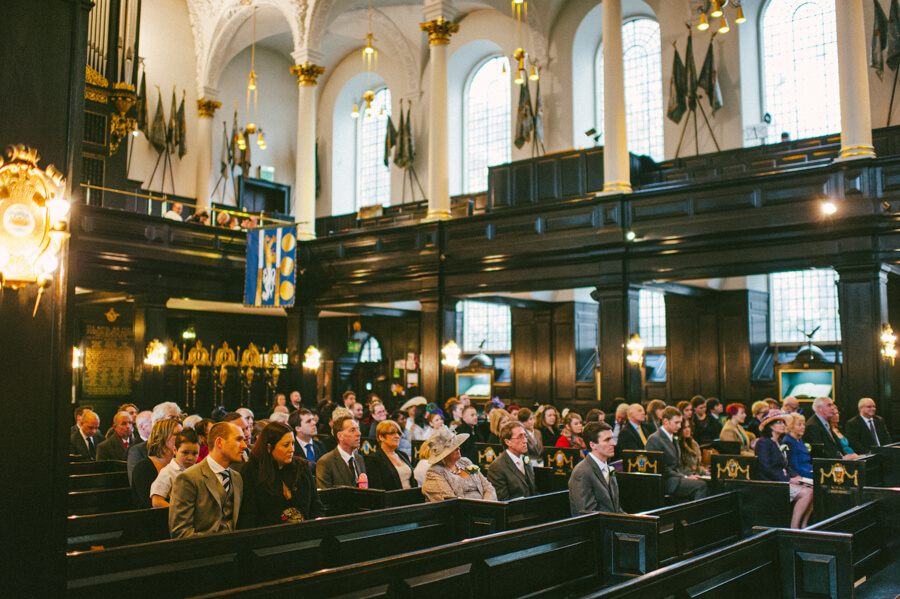 St. Clement Danes Church, London real wedding