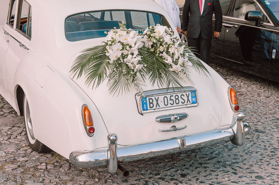 1964 Rolls-Royce Silver Cloud III decorated with white orchids