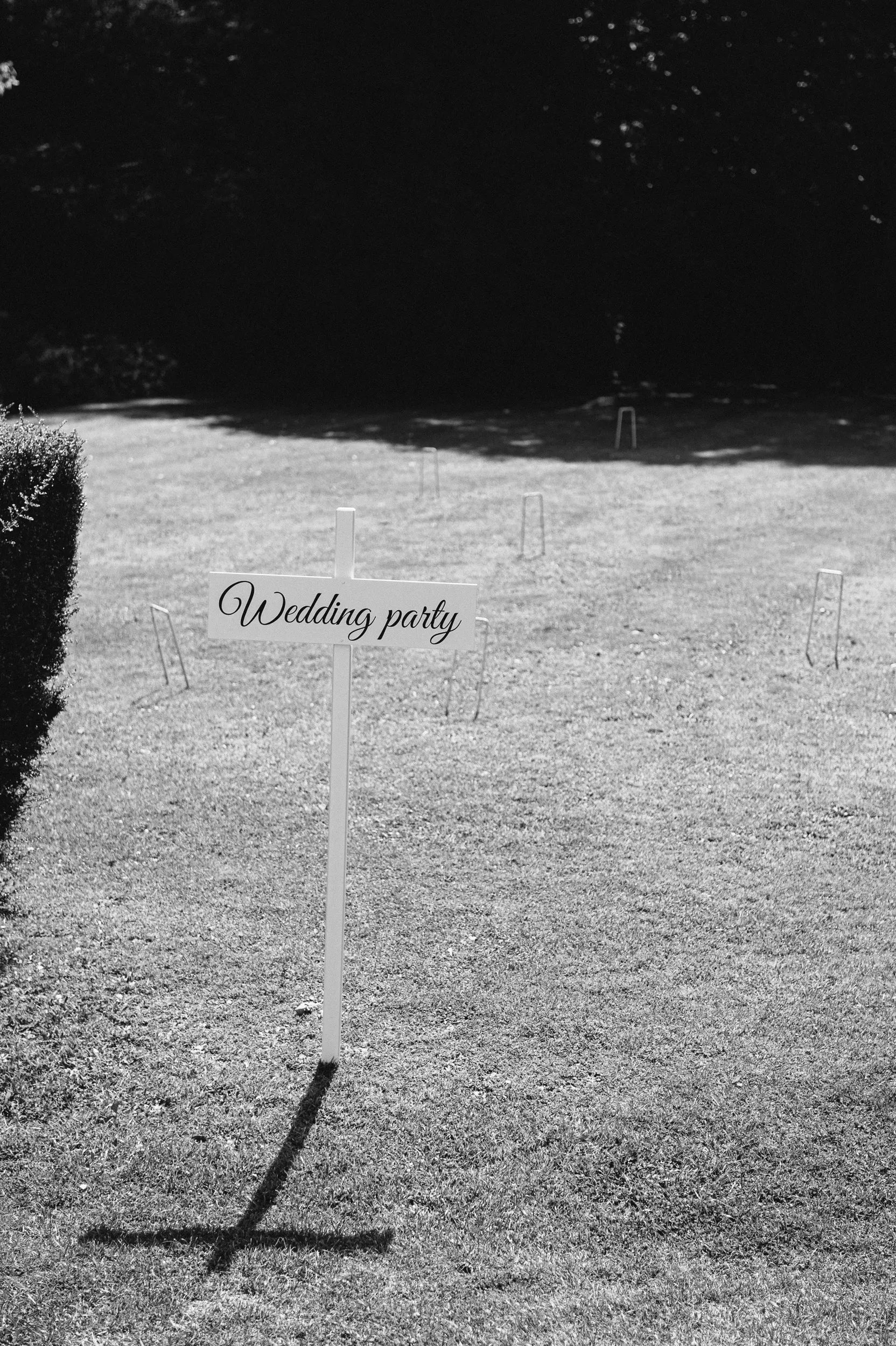 Wedding Party sign at Lemore Manor photography