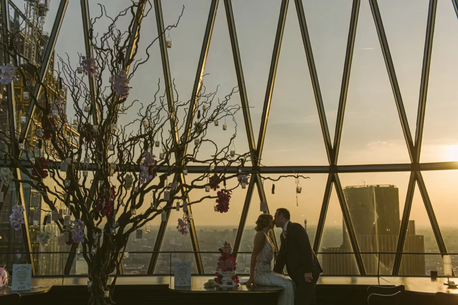 Iconic London Photography: London Wedding Photographer at The Gherkin, 30 St Mary Axe