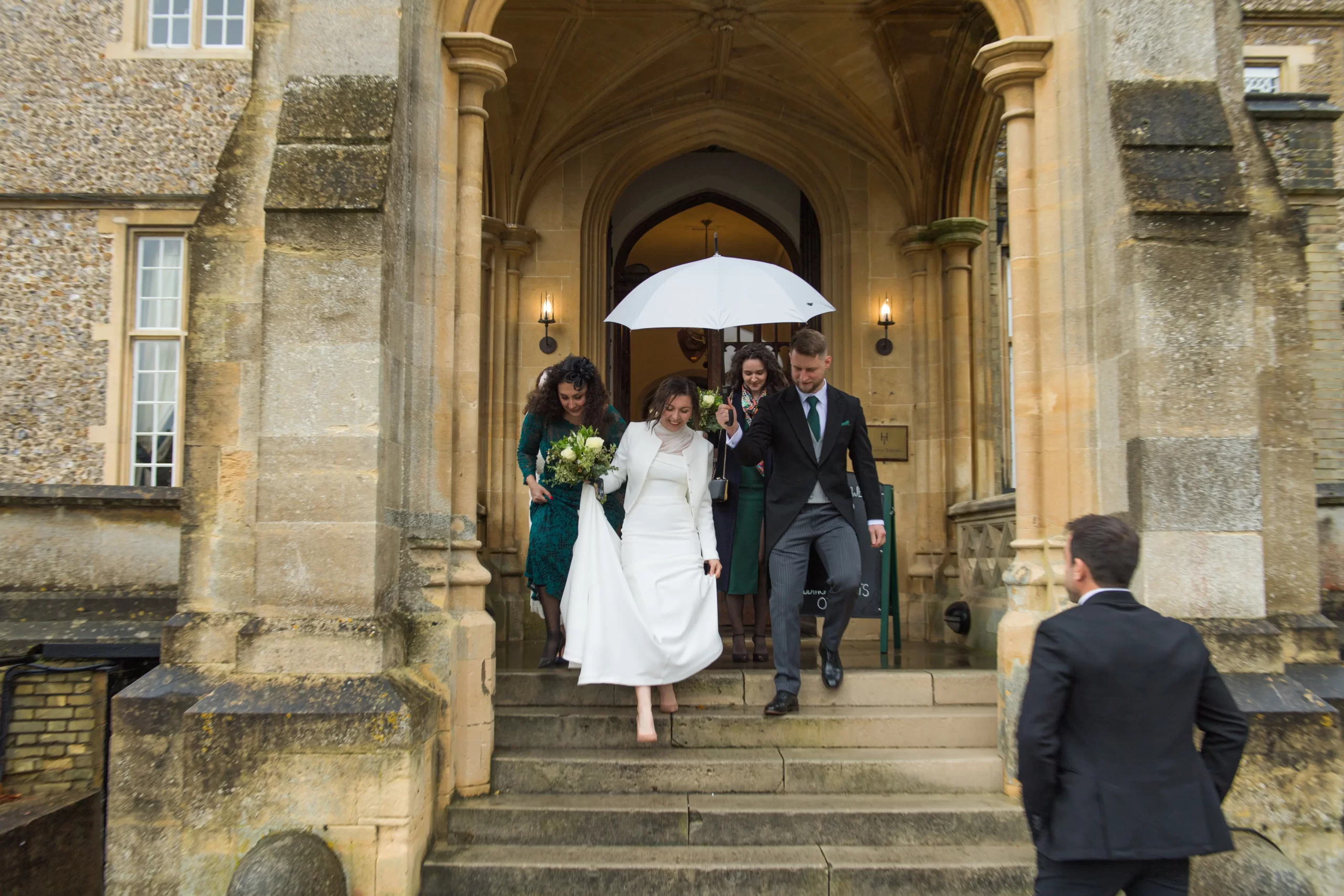 Horsley Towers Wedding Photography - Grand Bridal Entrance