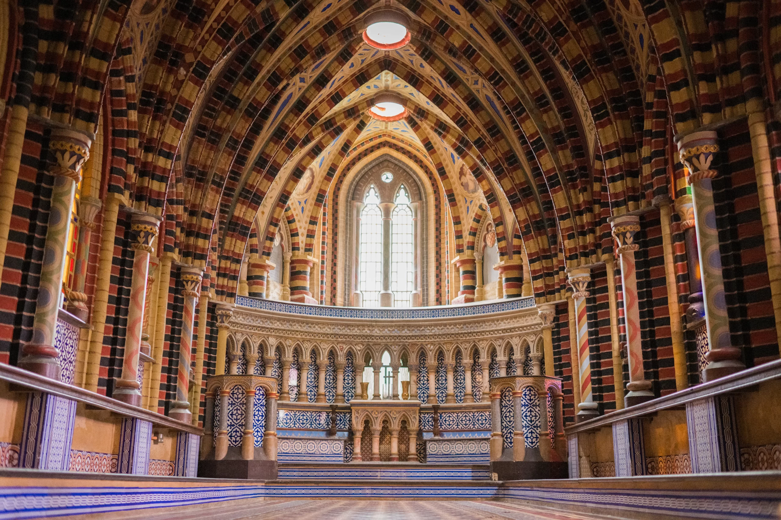 Beautiful Gothic Horseley Towers wedding venue interior