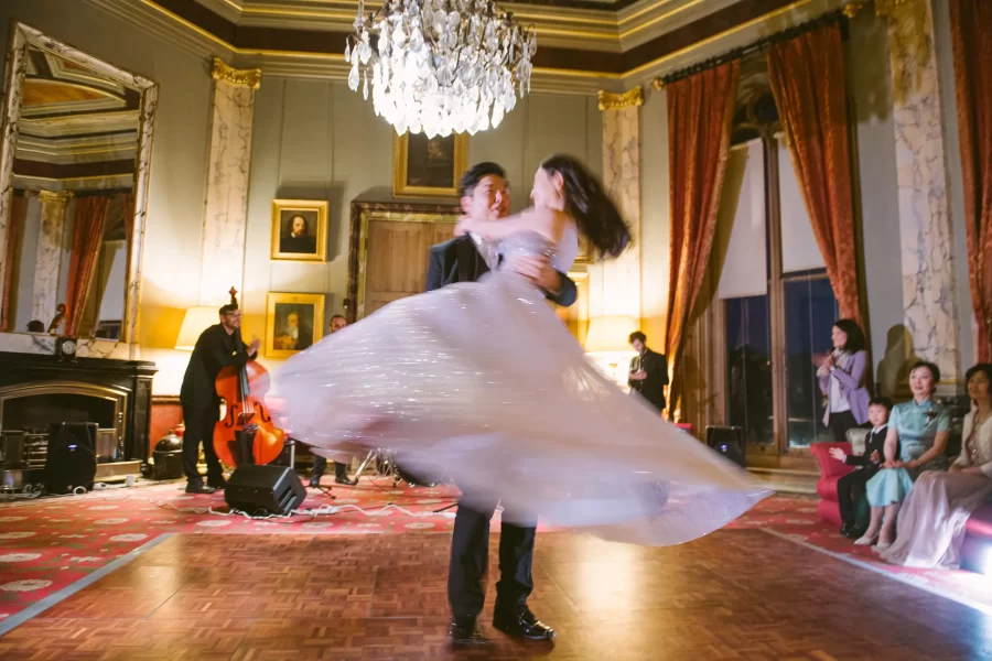 Photo of the first dance in EastNor Castle in Herefordshire (photo credit Janis Ratnieks)