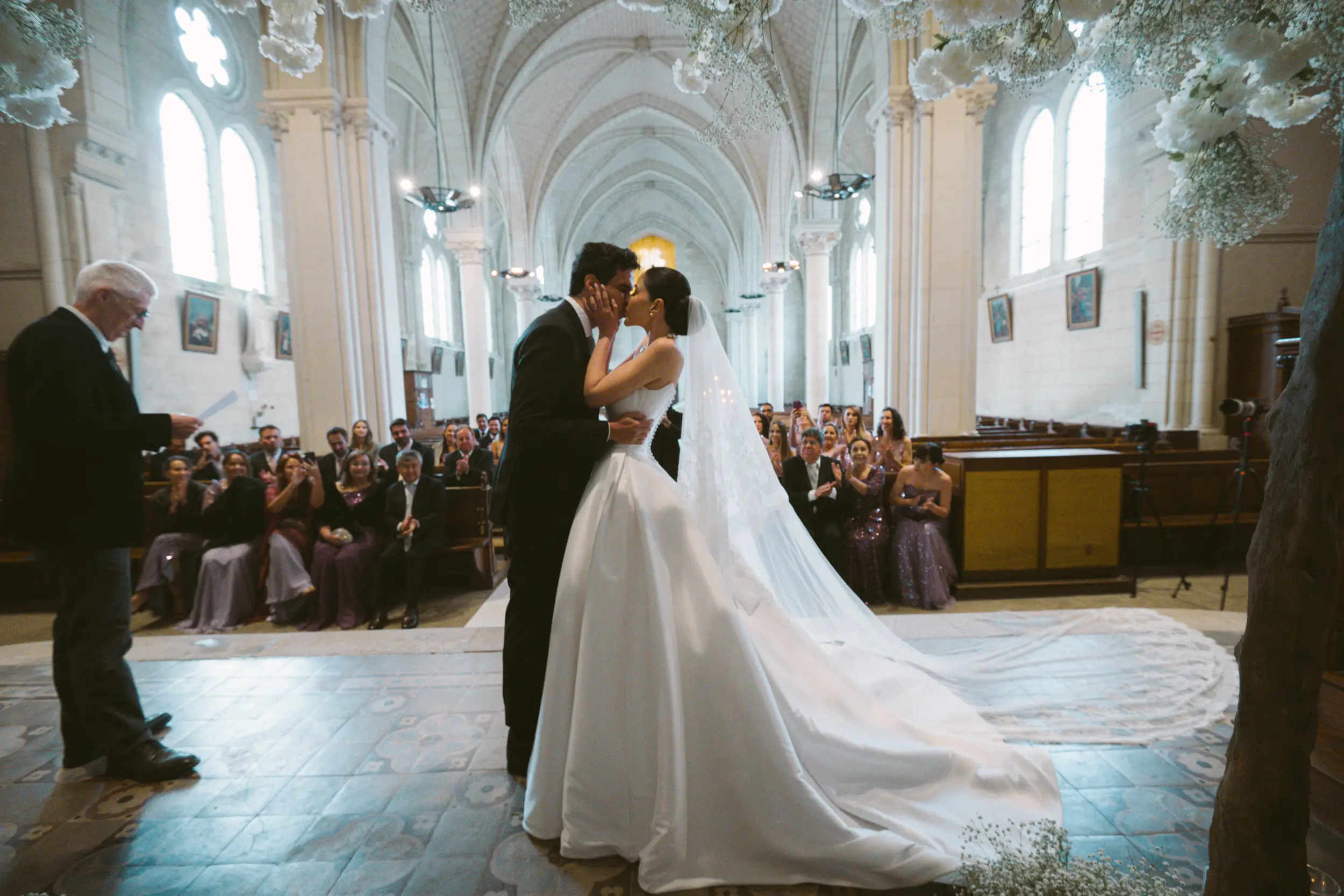 chateau challain wedding church ceremony photographer