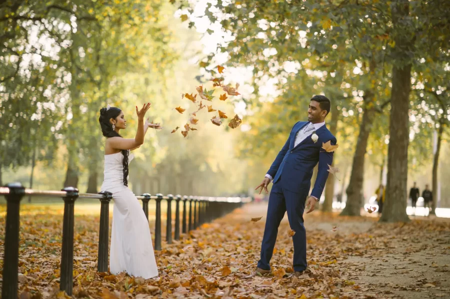 Autumn Pre-Wedding in London – Shree & John’s Golden Hour Romance