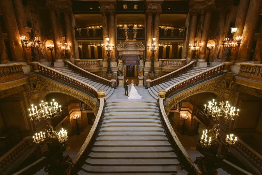 Paris opera wedding photography