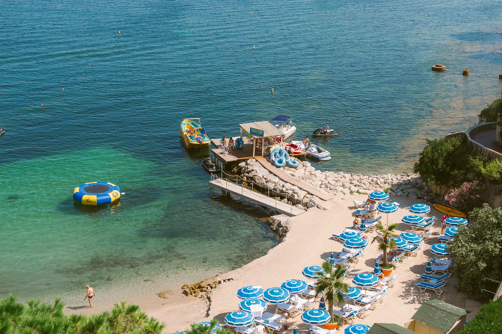Terrace wedding celebration overlooking the Mediterranean near Monaco