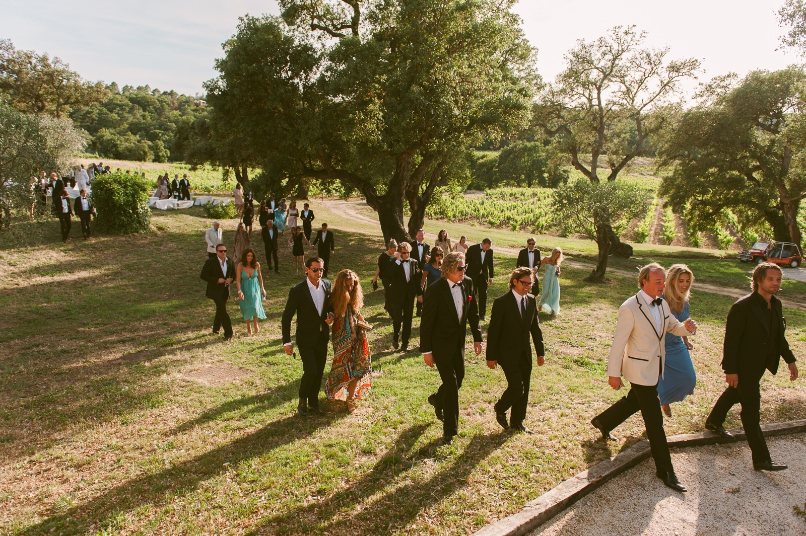 Close-up portrait of couple during vineyard wedding near Saint-Tropez