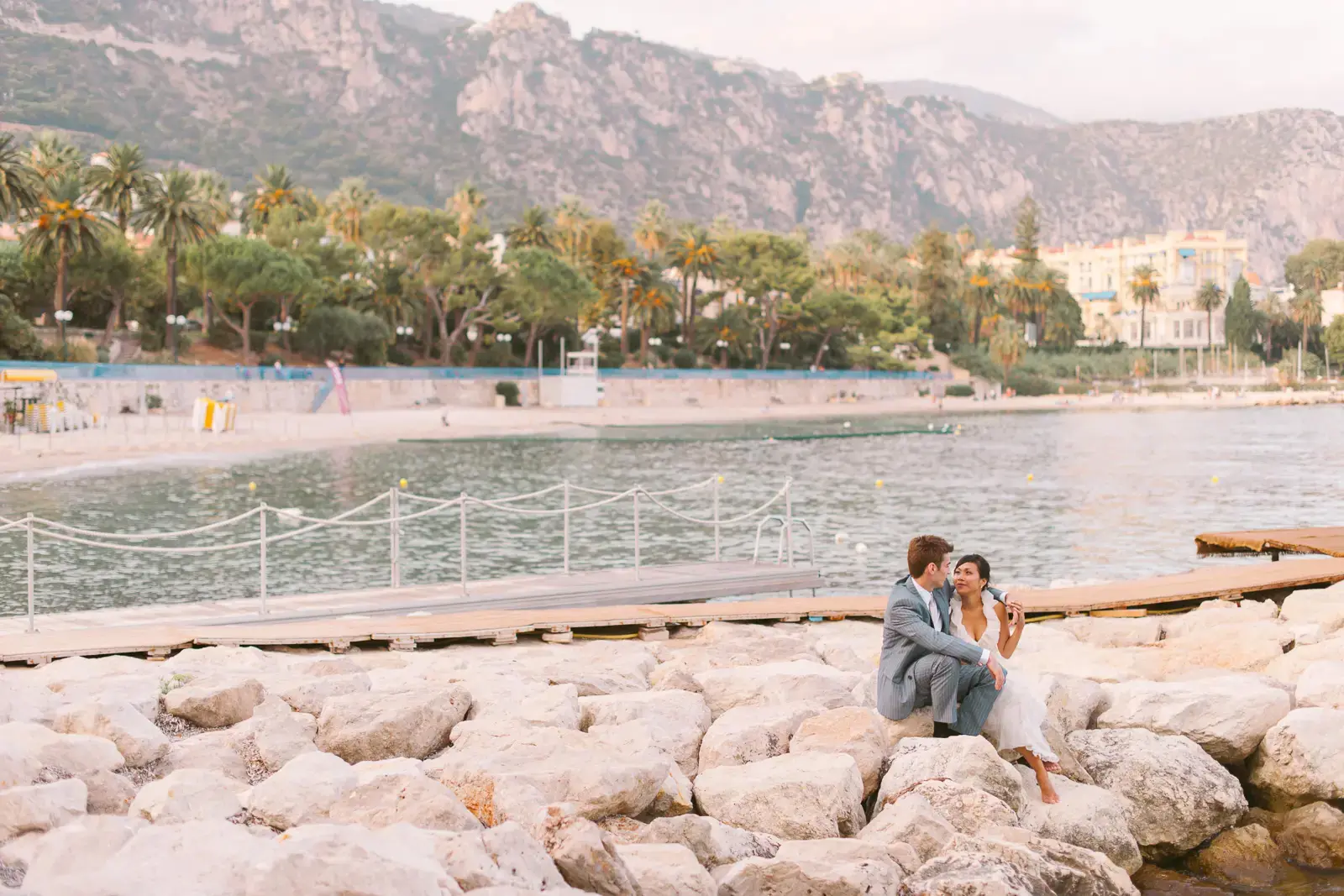 Night portraits by the sea near Cap-Ferrat and Monaco
