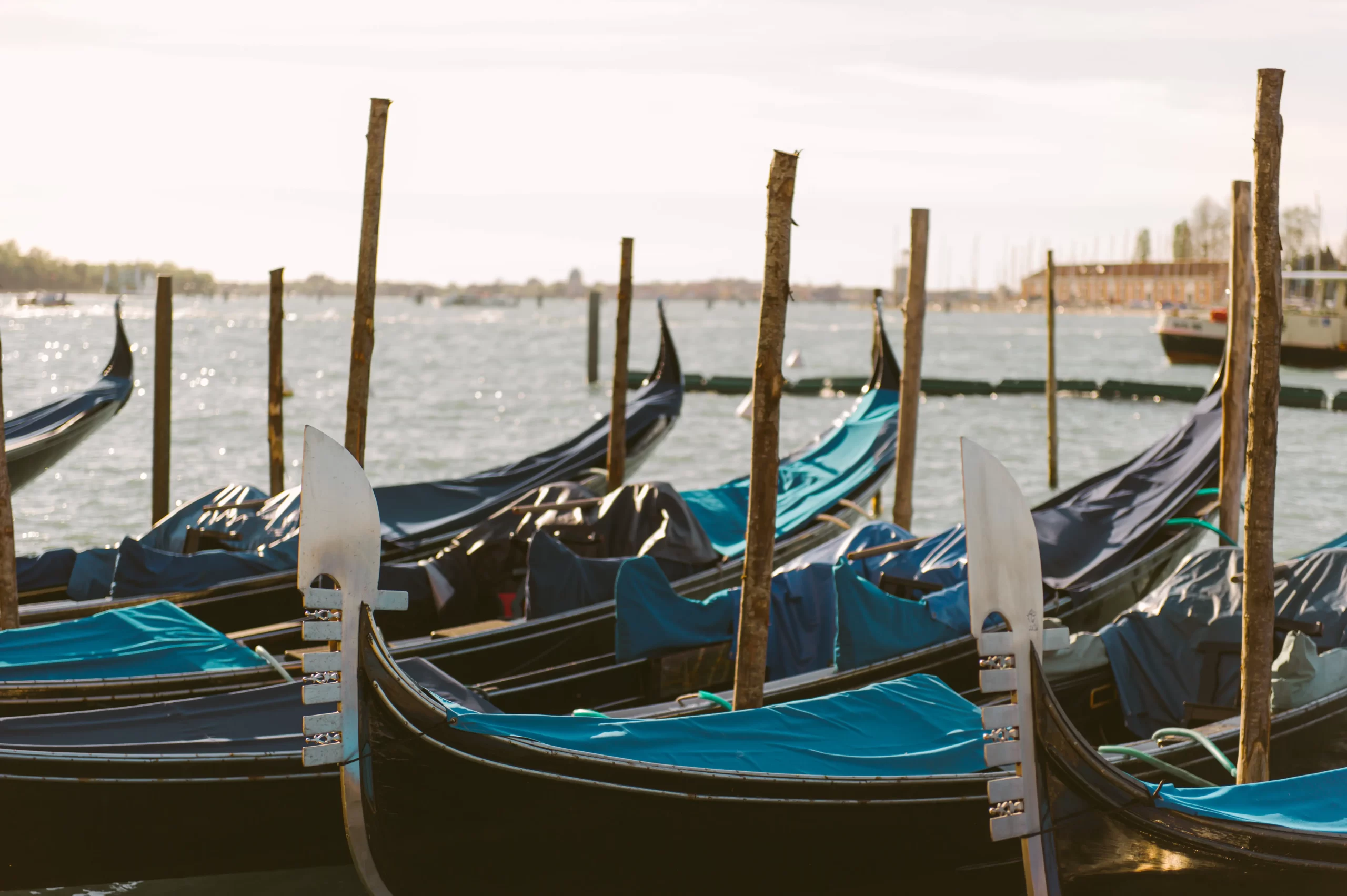 Photo of Venice gondolas in the canal