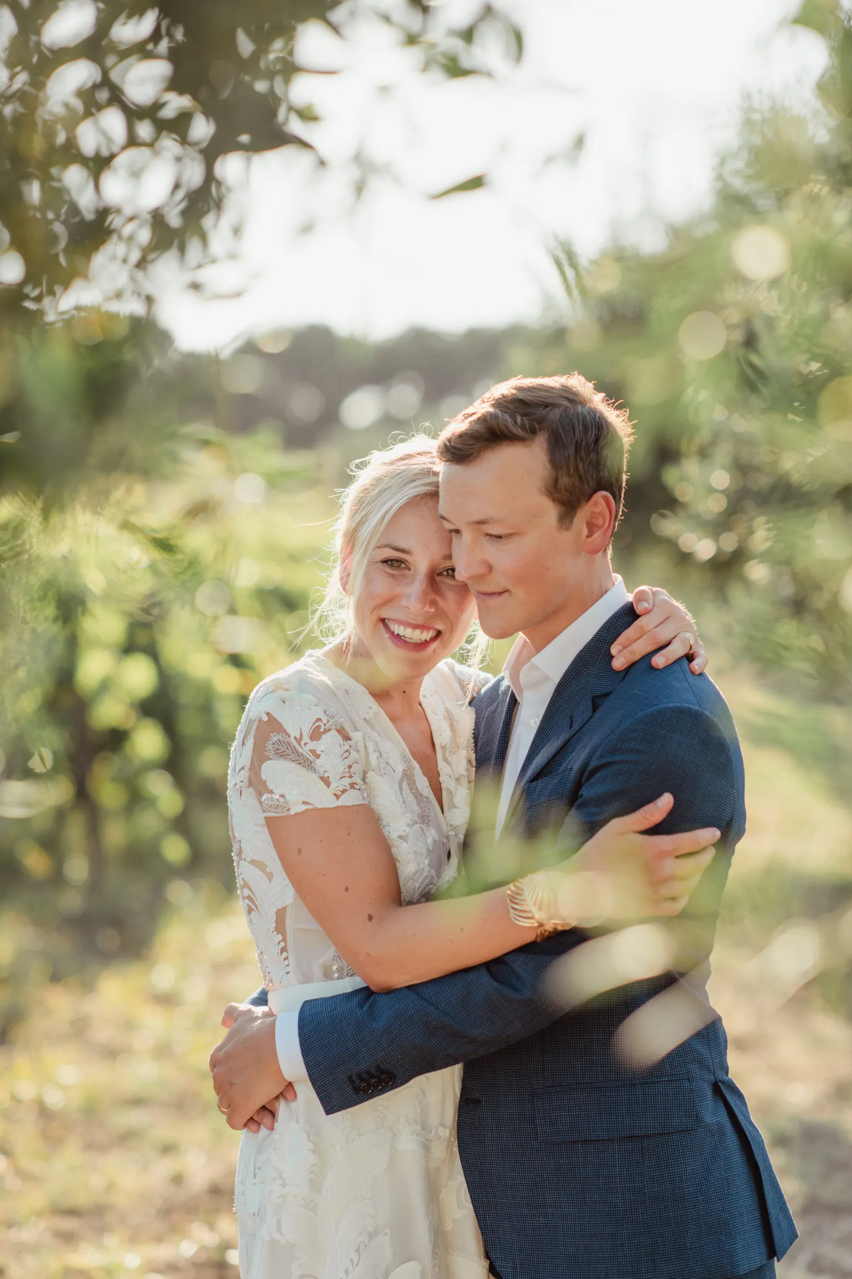 Bride and groom portrait at a destination wedding in Salina, Sicily