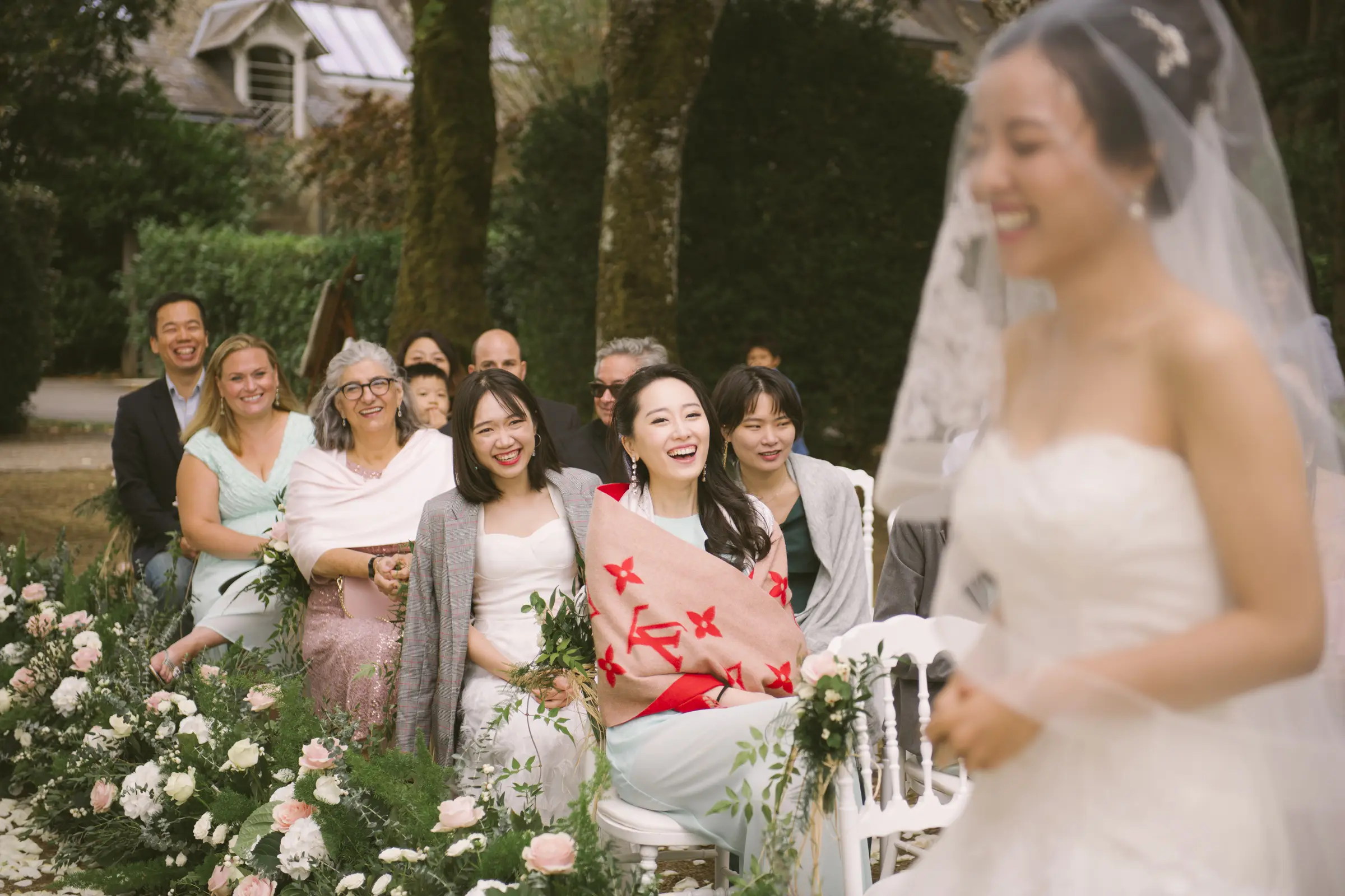 Emotional family moment at a Tuscany wedding