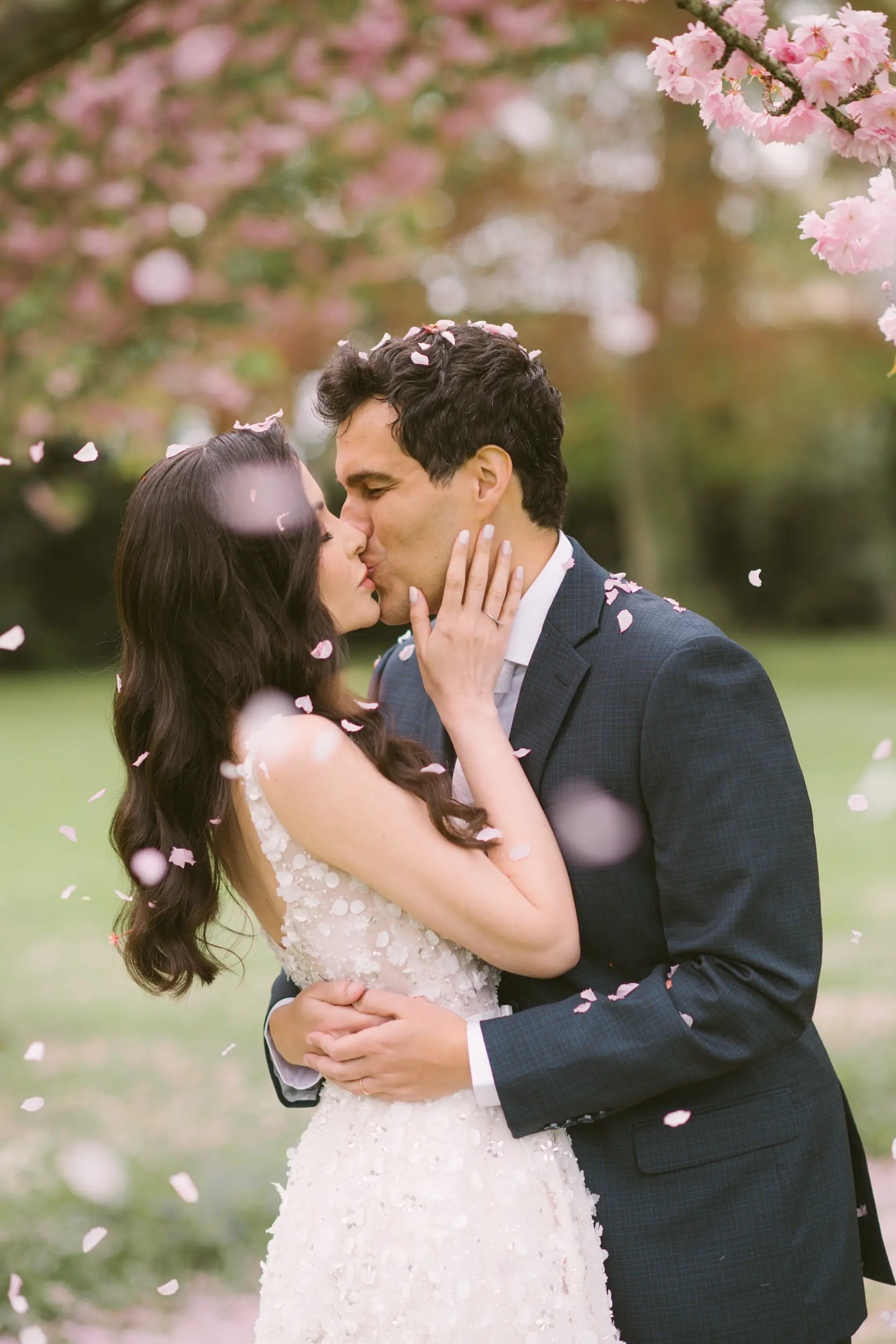 Elegant bride and groom portrait for French Riviera wedding photography